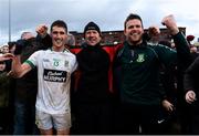 17 December 2017; Moorefield selector Jack O'Connor celebrates with his sons Éanna, left, and Cian after the AIB Leinster GAA Football Senior Club Championship Final match between Moorefield and St Loman's at O'Moore Park in Portlaoise, Co Laois. Photo by Piaras Ó Mídheach/Sportsfile