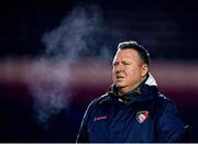 17 December 2017; Leicester Tigers head coach Matt O’Connor prior to the European Rugby Champions Cup Pool 4 Round 4 match between Leicester Tigers and Munster at Welford Road in Leicester, England. Photo by Brendan Moran/Sportsfile