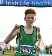 17 December 2017; Conall McClean from St Malachy's AC, Co Antrim after winning the Boys under-17 5000m at the AAI Novice & Juvenile Uneven Championships at the WIT Arena in Waterford. Photo by Matt Browne/Sportsfile