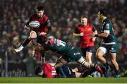 17 December 2017; Conor Murray of Munster is tackled by Michael Fitzgerald of Leicester Tigers during the European Rugby Champions Cup Pool 4 Round 4 match between Leicester Tigers and Munster at Welford Road in Leicester, England. Photo by Brendan Moran/Sportsfile