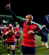 17 December 2017; Simon Zebo of Munster acknowledges the crowd after the European Rugby Champions Cup Pool 4 Round 4 match between Leicester Tigers and Munster at Welford Road in Leicester, England. Photo by Brendan Moran/Sportsfile