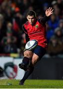 17 December 2017; Ian Keatley of Munster kicks a penalty during the European Rugby Champions Cup Pool 4 Round 4 match between Leicester Tigers and Munster at Welford Road in Leicester, England. Photo by Brendan Moran/Sportsfile
