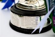 17 December 2017; A detailed view of the Seán McCabe Cup before the AIB Leinster GAA Football Senior Club Championship Final match between Moorefield and St Loman's at O'Moore Park in Portlaoise, Co Laois. Photo by Piaras Ó Mídheach/Sportsfile