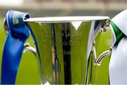 17 December 2017; A detailed view of the Seán McCabe Cup before the AIB Leinster GAA Football Senior Club Championship Final match between Moorefield and St Loman's at O'Moore Park in Portlaoise, Co Laois. Photo by Piaras Ó Mídheach/Sportsfile