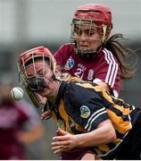 9 April 2017; Grace Walsh of Kilkenny in action against Orlaith McGrath of Galway during the Littlewoods National Camogie League semi-final match between Galway and Kilkenny at Semple Stadium in Thurles, Co. Tipperary. Photo by David Fitzgerald/Sportsfile