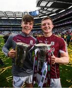 3 September 2017; Joe Canning of the Galway senior team and his nephew Jack Canning of the Galway minor team celebrate their respective All-Ireland victories following the GAA Hurling All-Ireland Senior Championship Final match between Galway and Waterford at Croke Park in Dublin. Photo by Stephen McCarthy/Sportsfile