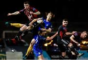 10 March 2017; Hugh Douglas of Bray Wanderers competes with Jamie Doyle of Bohemians for a high ball during the SSE Airtricity League Premier Division match between Bohemians and Bray Wanderers at Dalymount Park in Dublin. Photo by David Fitzgerald/Sportsfile