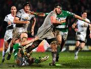 3 March 2017; Marcell Coetzee of Ulster is tackled by Andrea Buondonno of Benetton Treviso during the Guinness PRO12 Round 17 match between Ulster and Benetton Treviso at the Kingspan Stadium in Belfast. Photo by Ramsey Cardy/Sportsfile