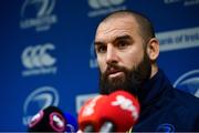 19 December 2017; Scott Fardy during a Leinster rugby press conference at Leinster Rugby Headquarters in Dublin. Photo by Ramsey Cardy/Sportsfile
