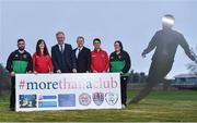 20 December 2017; FAI Chief Executive John Delaney, third from left, and Project Manager Derek O'Neill, fourth from left, with, from left, and Football Enterprise Coordinators Chris McDermott of Cork City FC, Carina O’Brien of Bohemian FC, Shane Fox of Bohemian FC and Erika Ní Thuama of Cork City FC, at the FAI More Than A Club Launch at the FAI HQ in Abbotstown, Dublin. Photo by Seb Daly/Sportsfile