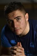 19 December 2017; Jordan Larmour poses for a portrait following a Leinster rugby press conference at Leinster Rugby Headquarters in Dublin. Photo by Ramsey Cardy/Sportsfile
