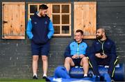19 December 2017; Leinster players, from left, Josh Murphy, Bryan Byrne and Scott Fardy during rugby squad training at UCD in Dublin. Photo by Brendan Moran/Sportsfile