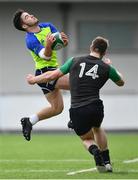 21 December 2017; Patrick Patterson of Leinster Development is tackled by Peter Sullivan of Ireland U20 during a friendly match between Ireland U20 and Leinster Development at Donnybrook Stadium in Dublin. Photo by Ramsey Cardy/Sportsfile