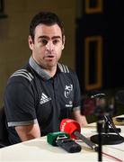 21 December 2017; Head coach Johann van Graan during a Munster Rugby press conference at the University of Limerick in Limerick. Photo by Diarmuid Greene/Sportsfile