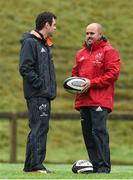 22 December 2017; Munster head coach Johann van Graan, left, and Munster defence coach JP Ferreira during Munster Rugby squad training session at the University of Limerick in Limerick. Photo by Matt Browne/Sportsfile