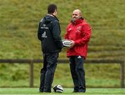 22 December 2017; Munster head coach Johann van Graan, left, and Munster defence coach JP Ferreira during Munster Rugby squad training session at the University of Limerick in Limerick. Photo by Matt Browne/Sportsfile