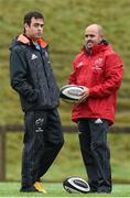 22 December 2017; Munster defence coach JP Ferreira, right, with Munster head coach Johann van Graan during Munster Rugby squad training session at the University of Limerick in Limerick. Photo by Matt Browne/Sportsfile