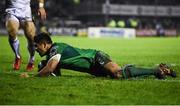 23 December 2017; Jarrad Butler of Connacht scores his side's fifth try during the Guinness PRO14 Round 11 match between Connacht and Ulster at the Sportsground in Galway. Photo by Sam Barnes/Sportsfile