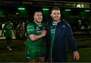 23 December 2017; Connacht's Conor Carey, left, and Finlay Bealham following their victory in the Guinness PRO14 Round 11 match between Connacht and Ulster at the Sportsground in Galway. Photo by Ramsey Cardy/Sportsfile