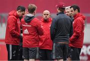 26 December 2017; Munster coaching staff, including Felix Jones, left, JP Ferreira, centre, and head coach Johann van Graan, right, prior to the Guinness PRO14 Round 11 match between Munster and Leinster at Thomond Park in Limerick. Photo by Brendan Moran/Sportsfile