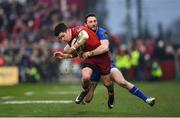 26 December 2017; Alex Wootton of Munster is tackled by Barry Daly of Leinster during the Guinness PRO14 Round 11 match between Munster and Leinster at Thomond Park in Limerick. Photo by Ramsey Cardy/Sportsfile