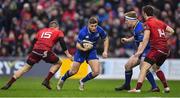 26 December 2017; Jordan Larmour of Leinster in action against Andrew Conway of Munster during the Guinness PRO14 Round 11 match between Munster and Leinster at Thomond Park in Limerick. Photo by Brendan Moran/Sportsfile