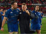 26 December 2017; Leinster players, from left, Jack Conan, Jordi Murphy and James Lowe leave the pitch after the Guinness PRO14 Round 11 match between Munster and Leinster at Thomond Park in Limerick. Photo by Brendan Moran/Sportsfile