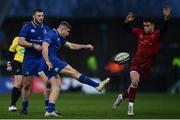 26 December 2017; Jordan Larmour of Leinster in action against Conor Murray of Munster during the Guinness PRO14 Round 11 match between Munster and Leinster at Thomond Park in Limerick. Photo by Ramsey Cardy/Sportsfile