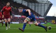26 December 2017; Dan Leavy of Leinster scores his side's first try during the Guinness PRO14 Round 11 match between Munster and Leinster at Thomond Park in Limerick. Photo by Brendan Moran/Sportsfile