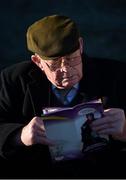 28 December 2017; Jim Crampton from Co Tipperary studies the form prior to day 3 of the Leopardstown Christmas Festival at Leopardstown in Dublin. Photo by David Fitzgerald/Sportsfile