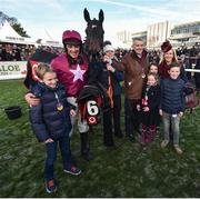 28 December 2017; Jockey Davy Russell with winning connections including Michael O'Leary and wife Anita after winning the Squared Financial Christmas Hurdle with Apple's Jade on day 3 of the Leopardstown Christmas Festival at Leopardstown in Dublin. Photo by Seb Daly/Sportsfile