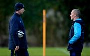 28 December 2017; Head coach Leo Cullen, left, and senior coach Stuart Lancaster during Leinster rugby squad training at UCD in Dublin. Photo by Piaras Ó Mídheach/Sportsfile