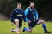 28 December 2017; Sean Cronin, left, and Michael Bent during Leinster rugby squad training at UCD in Dublin. Photo by Piaras Ó Mídheach/Sportsfile