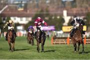 29 December 2017; Dicey O'reilly, right, with Dylan Robinson up, on their way to winning the Pigsback.com Maiden Hurdle on day 4 of the Leopardstown Christmas Festival at Leopardstown in Dublin. Photo by Seb Daly/Sportsfile