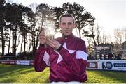 29 December 2017; Jockey Mark Walsh after riding Shattered Love to win the Neville Hotels Novice Steeplechase on day 4 of the Leopardstown Christmas Festival at Leopardstown in Dublin. Photo by David Fitzgerald/Sportsfile