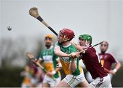 30 December 2017; Dan Doughan of Offaly in action against John Gilligan of Westmeath during the Bord na Móna Walsh Cup Group 4 First Round match between Offaly and Westmeath at St Rynagh’s GAA club in Offaly. Photo by Seb Daly/Sportsfile