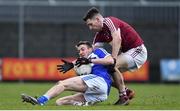 30 December 2017; Robbie Donagher of Laois is tackled by James Dolan of Westmeath during the Bord na Móna O’Byrne Cup Group 4 First Round match between Westmeath and Laois at TEG Cusack Park in Westmeath. Photo by Ramsey Cardy/Sportsfile