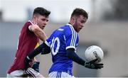 30 December 2017; Aaron Dowling of Laois is tackled by Gareth Carr of Westmeath during the Bord na Móna O’Byrne Cup Group 4 First Round match between Westmeath and Laois at TEG Cusack Park in Westmeath. Photo by Ramsey Cardy/Sportsfile