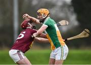 30 December 2017; Colin Egan of Offaly in action against Darragh Eggerton of Westmeath during the Bord na Móna Walsh Cup Group 4 First Round match between Offaly and Westmeath at St Rynagh’s GAA club in Offaly. Photo by Seb Daly/Sportsfile