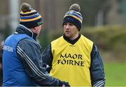 30 December 2017; Wicklow selector Leighton Glynn with Wicklow manager John Evans during the Bord na Móna O'Byrne Cup Group 3 First Round match between Wicklow and Carlow at Bray Emmets GAA Club, Bray in Wicklow. Photo by Matt Browne/Sportsfile