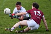 30 December 2017; Graham Brody of Laois is tackled by Callum McCormack of Westmeath during the Bord na Móna O’Byrne Cup Group 4 First Round match between Westmeath and Laois at TEG Cusack Park in Westmeath. Photo by Ramsey Cardy/Sportsfile