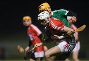 30 December 2017; Tim O'Mahony of Cork in action against Tom Morrissey of Limerick during the Munster Senior Hurling League match between Cork and Limerick at Mallow in Cork. Photo by Eóin Noonan/Sportsfile
