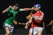 30 December 2017; Diarmaid Byrnes of Limerick in action against Sean O'Donoghue of Cork during the Munster Senior Hurling League match between Cork and Limerick at Mallow in Cork. Photo by Eóin Noonan/Sportsfile