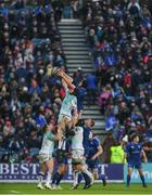 1 January 2018; Ian Nagle of Leinster and Ultan Dillane of Connacht contest a line out during the Guinness PRO14 Round 12 match between Leinster and Connacht at the RDS Arena in Dublin. Photo by Eóin Noonan/Sportsfile