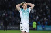1 January 2018; A dejected Matt Healy of Connacht after the Guinness PRO14 Round 12 match between Leinster and Connacht at the RDS Arena in Dublin. Photo by Brendan Moran/Sportsfile