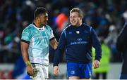 1 January 2018; Bundee Aki of Connacht and Sean Cronin of Leinster following the Guinness PRO14 Round 12 match between Leinster and Connacht at the RDS Arena in Dublin. Photo by Ramsey Cardy/Sportsfile