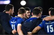 1 January 2018; Leinster captain Jonathan Sexton speaks to his teammates following the Guinness PRO14 Round 12 match between Leinster and Connacht at the RDS Arena in Dublin. Photo by Ramsey Cardy/Sportsfile