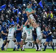 1 January 2018; James Cannon of Connacht wins a lineout from Ross Molony of Leinster during the Guinness PRO14 Round 12 match between Leinster and Connacht at the RDS Arena in Dublin. Photo by Brendan Moran/Sportsfile
