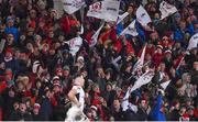 1 January 2018; Ulster fans celebrate after John Cooney kicked a conversion during the Guinness PRO14 Round 12 match between Ulster and Munster at Kingspan Stadium in Belfast. Photo by David Fitzgerald/Sportsfile