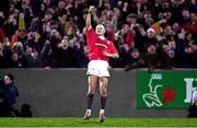 8 January 2000; Ronan O'Gara of Munster celebrates his winning penalty over Saracens in the Heineken European Rugby Cup match between Munster and Saracens at Thomond Park in Limerick. Picture credit; Matt Browne/SPORTSFILE